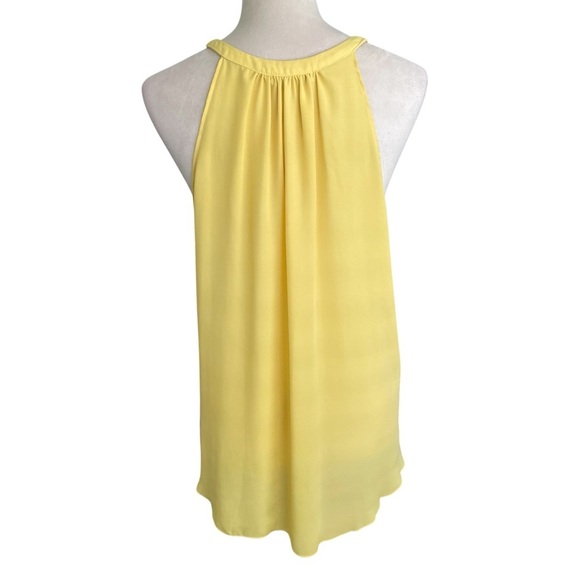 New York & Co Feminine Casual Whimsy Fairy Ruffle Halter Front Bow Top Women L - Picture 4 of 7